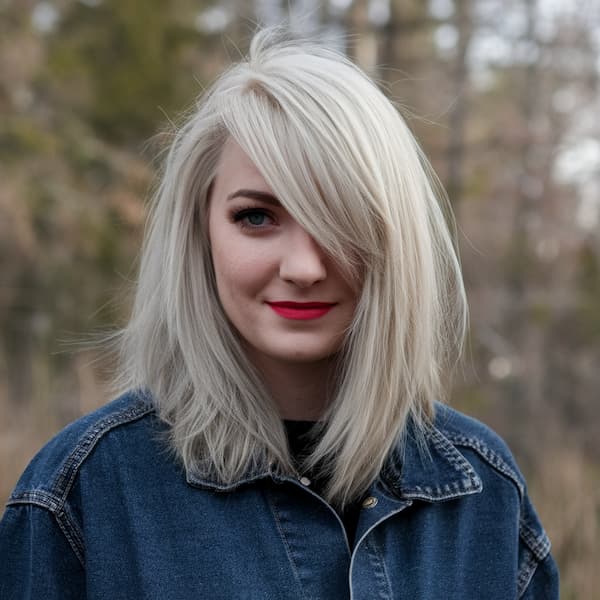Wolf Lob with Side Bangs
