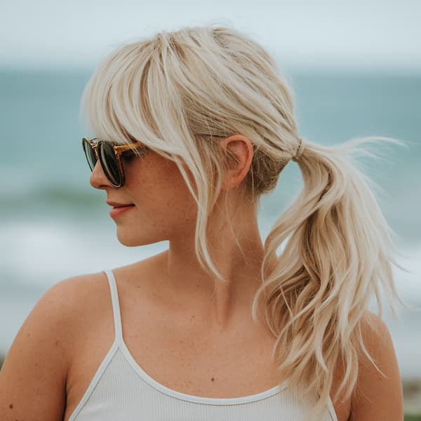 Summer Side Ponytail with Face-Framing Bangs