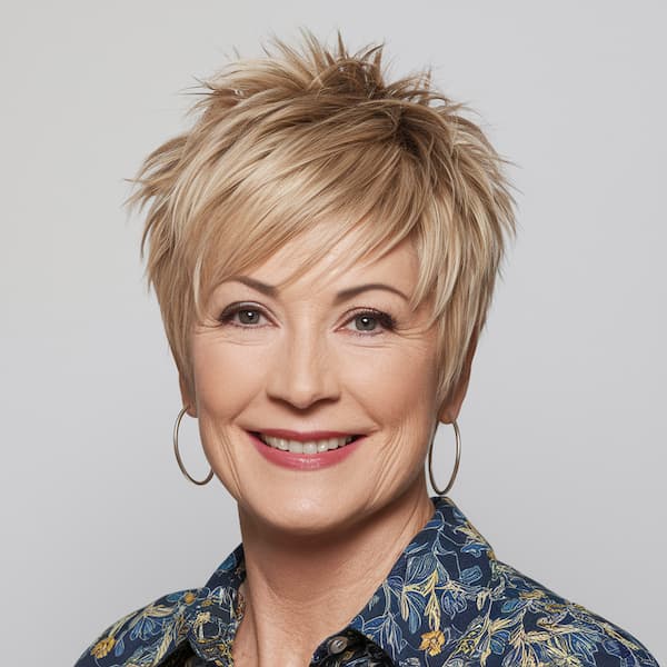 Soft Spikes with Side-Swept bangs