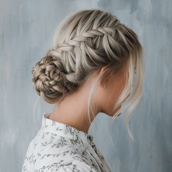 Waterfall Braids with Flyaway
