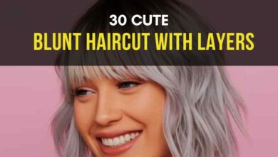 Cute Blunt Haircut with Layers for All Face Shapes